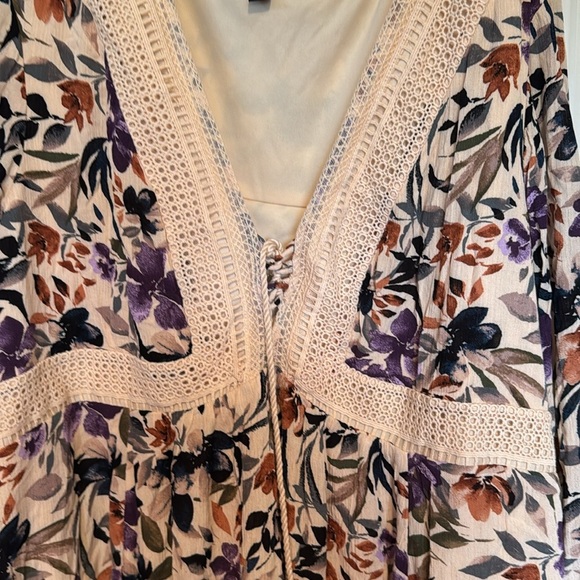 Torrid Mini Gauze Lace-Up Skater Dress - Picture 13 of 14